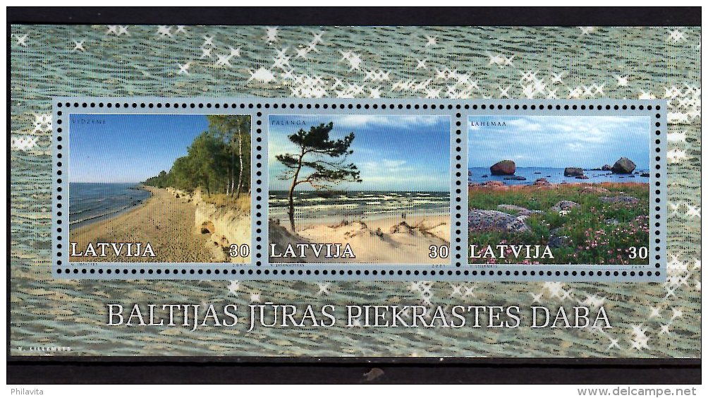 2001 Latvia /Letland -  Baltic Sea Shore - Joint Issue With Lithuania And Estonia - Paper  - MNH** MI B15 - Lettland