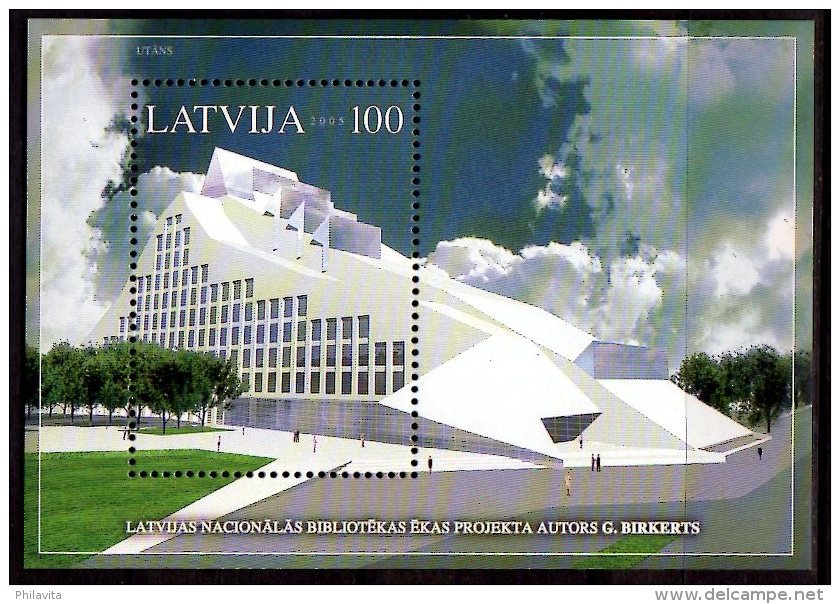 2005 Latvia /Letland -  Palace Of LIght - The Project Of The Latvian National Library - MS - Paper - MNH** MI B19 - Lettland