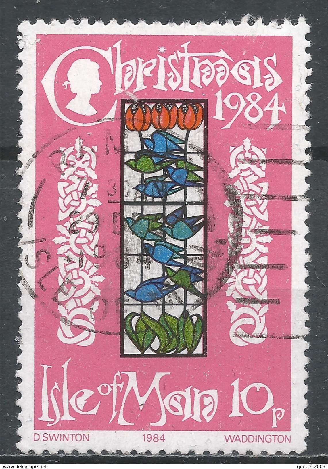 Isle Of Man 1984. Scott #274 (U) Christmas: Stained-glass WindowsBirds, Glencrutchery House - Man (Ile De)