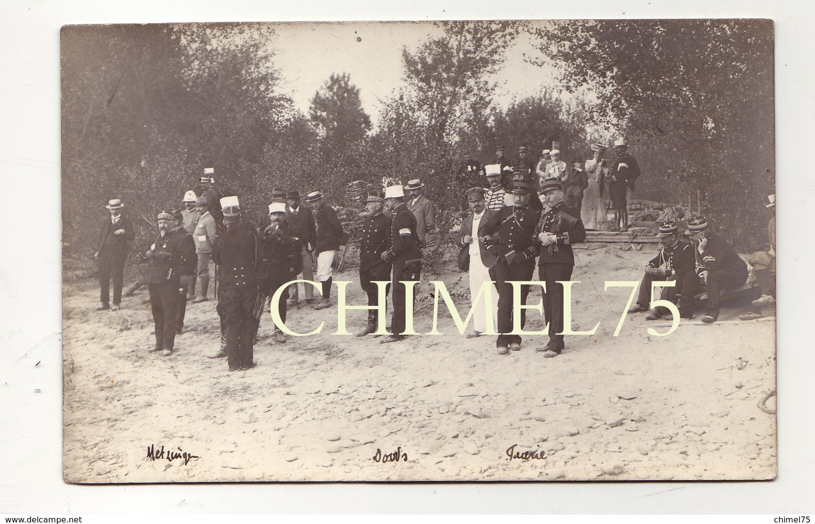 3 Cartes Photos Manoeuvres état Major  Generaux  MATHIS,  METZINGER,   VOYRON, DOUDS,   Avant 1907  Pas De Localisation - Manoeuvres