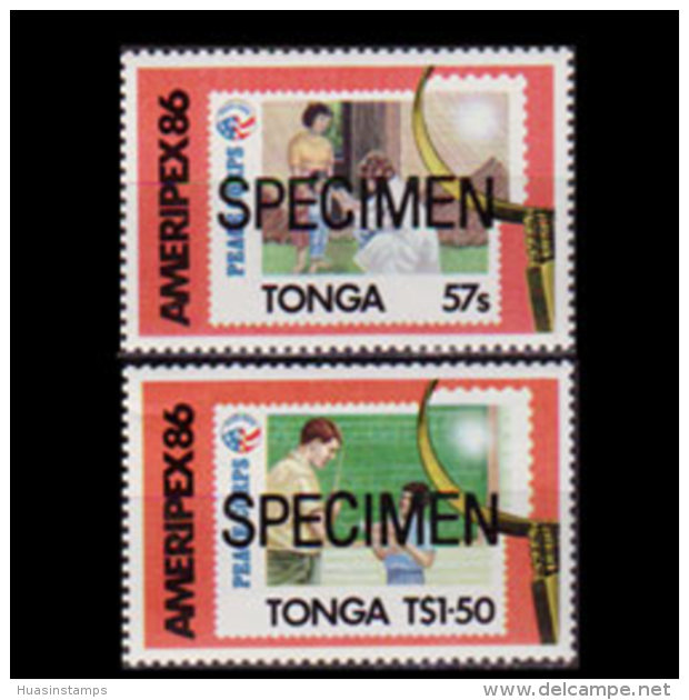 TONGA 1986 - Scott# 629-30 Peace Corp.Specimen Set Of 2 MNH - Tonga (1970-...)