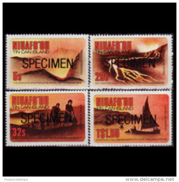 TONGA-NIUAFOU 1983 - Scott# 23-6 Volcanos Specimen Set Of 4 MNH - Tonga (1970-...)