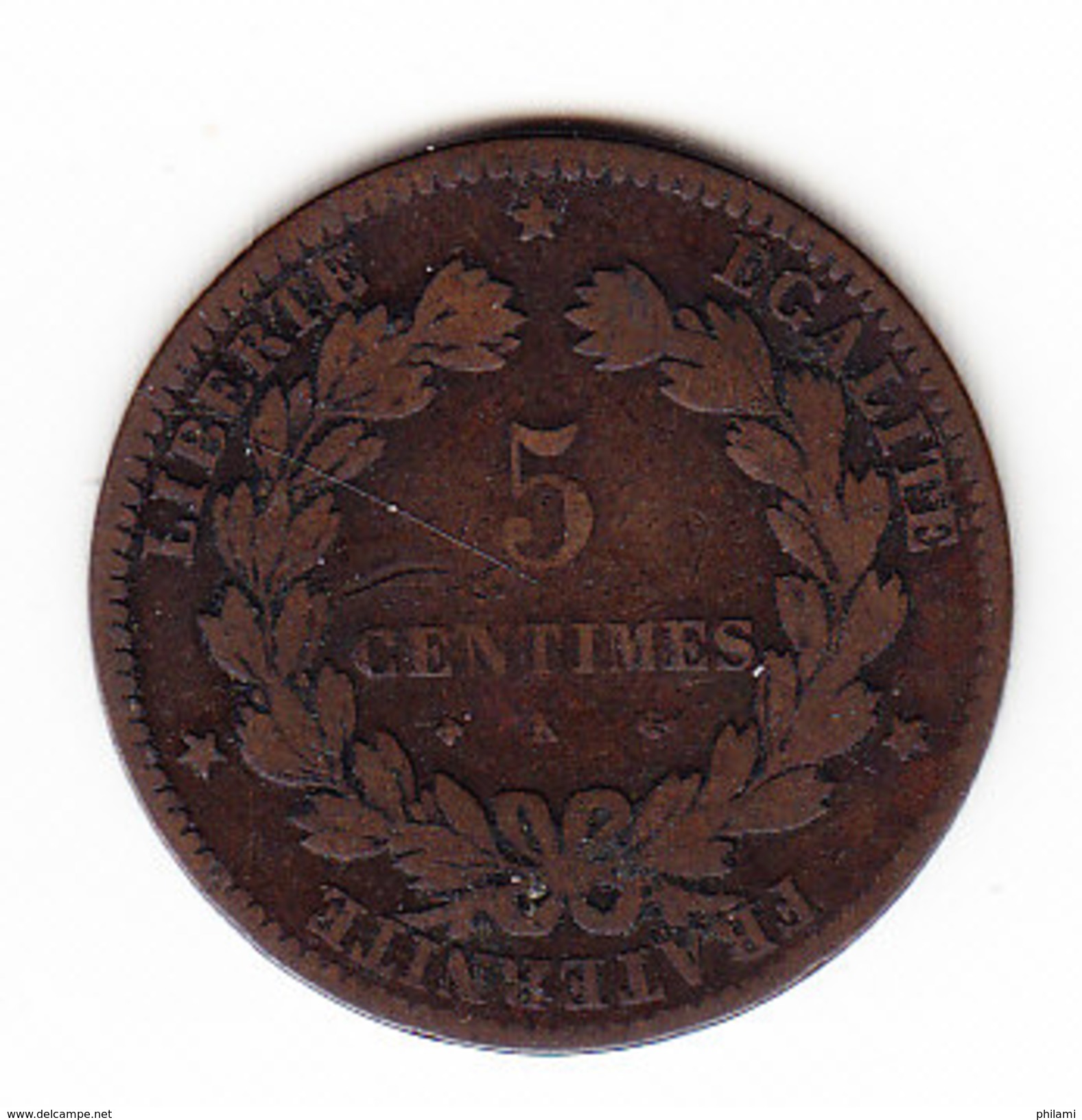 FRANCE KM 821.2, 1877K, 5 Cts. (5BP16) - Autres & Non Classés