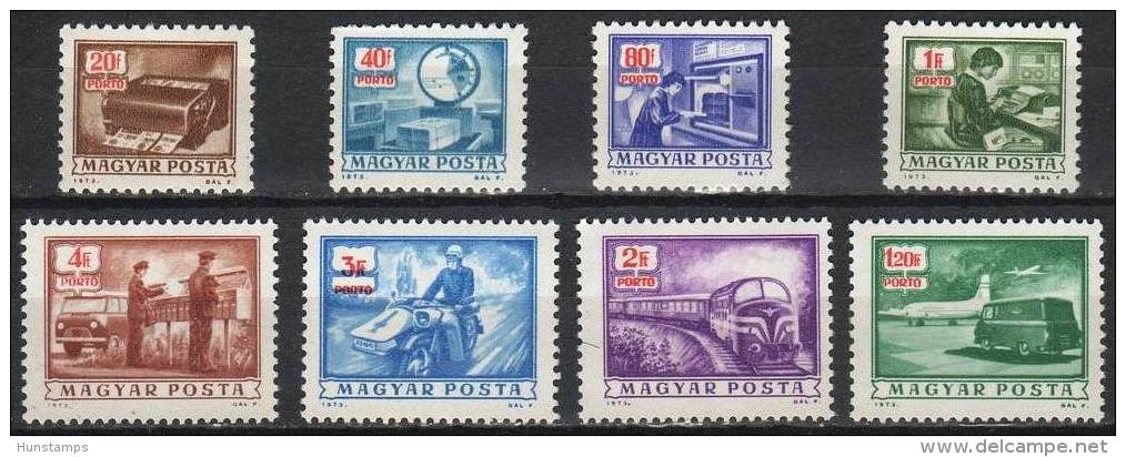 Hungary 1973. Colour Porto / Postage Due Set MNH (**) Michel: 242-249 - Portomarken