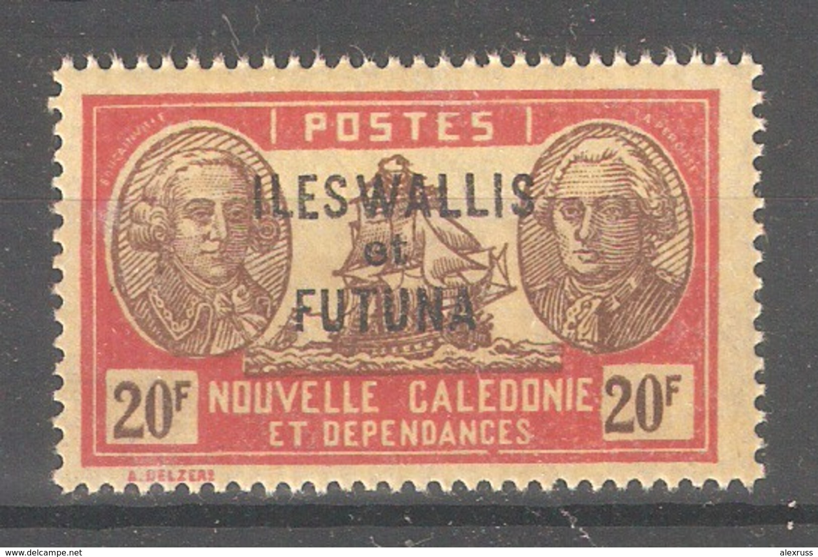 Wallis & Futuna 1930, Overprinted ,20 Fr ,Scott # 84,VF MNH**OG (K-8) - Neufs