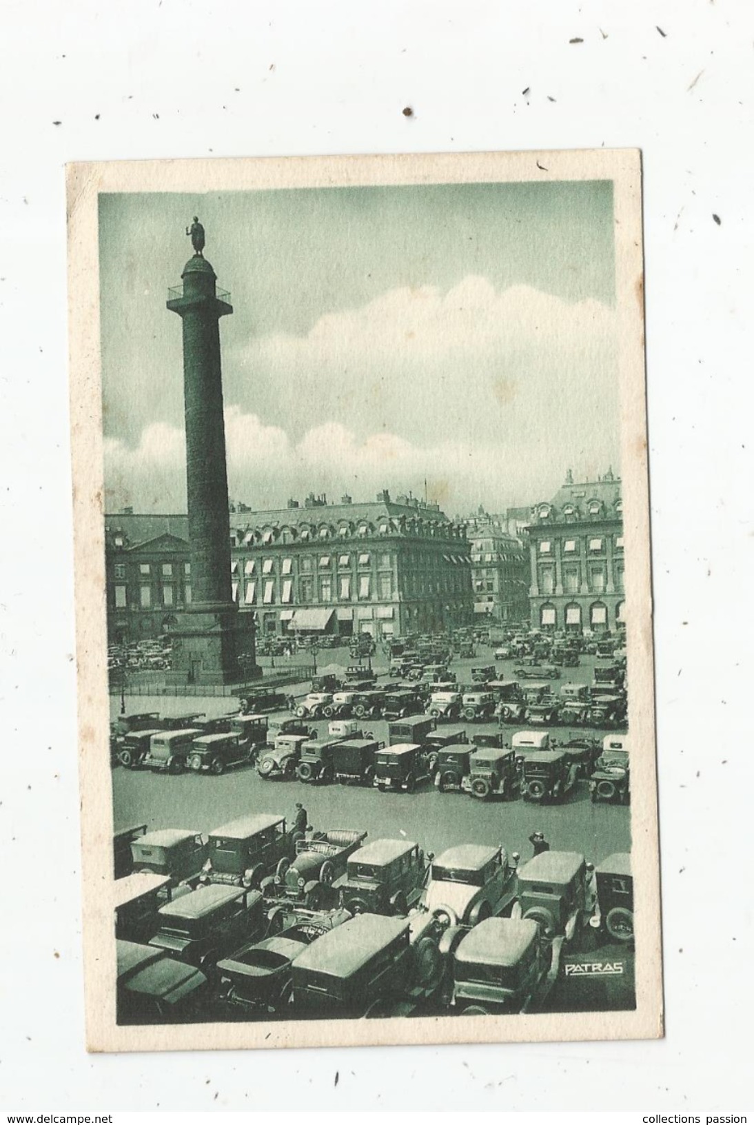 Cp , Automobiles ,75 , Paris , Les Jolis Coins De PARIS , Place VENDOME , écrite - Voitures De Tourisme