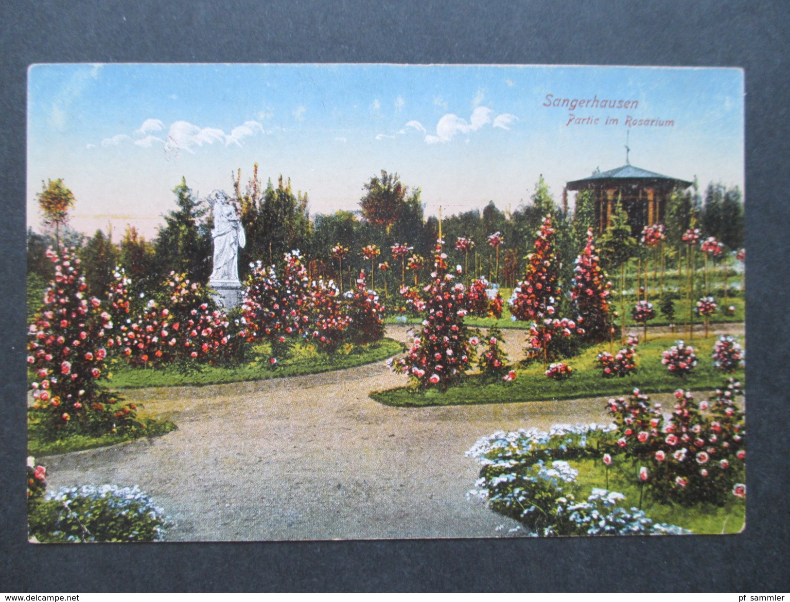 AK 1910er Jahre Sangerhausen Rosarium / Rosengarten. Wilh. Tacke Nchf. (Else Wrycza) Buch U. Papierhandlung Sangerhausen - Sangerhausen