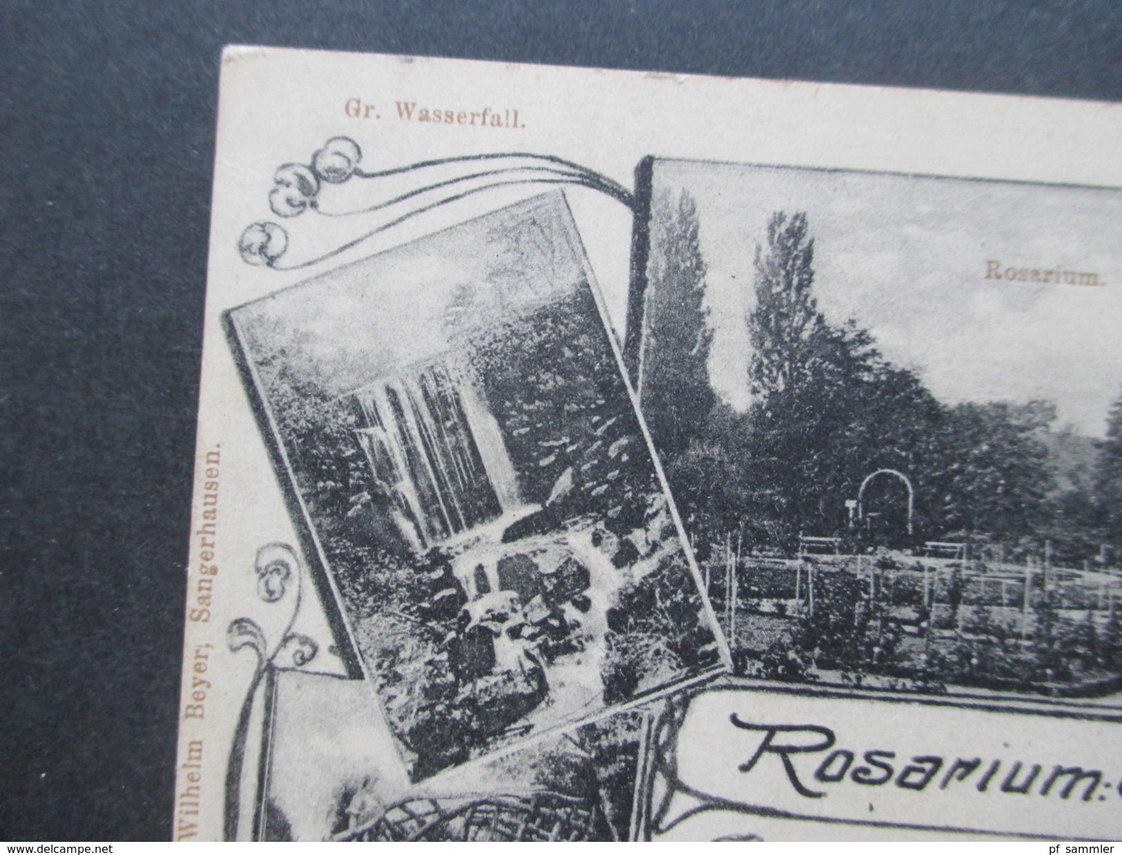 AK 1907 Sangerhausen Rosarium / Rosengarten. Mehrbildkarte. Gr. Wasserfall. Wernerbrücke Usw. Verlag Wilh. Beyer - Sangerhausen