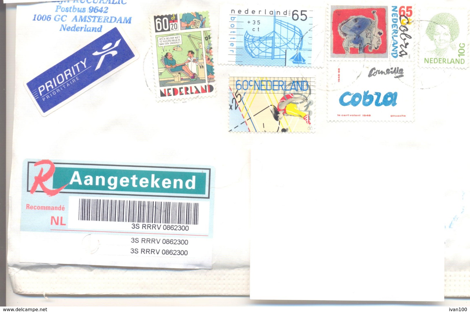 2009. Netherlands, The Letter Sent By Registered Post To Moldova - Cartas & Documentos