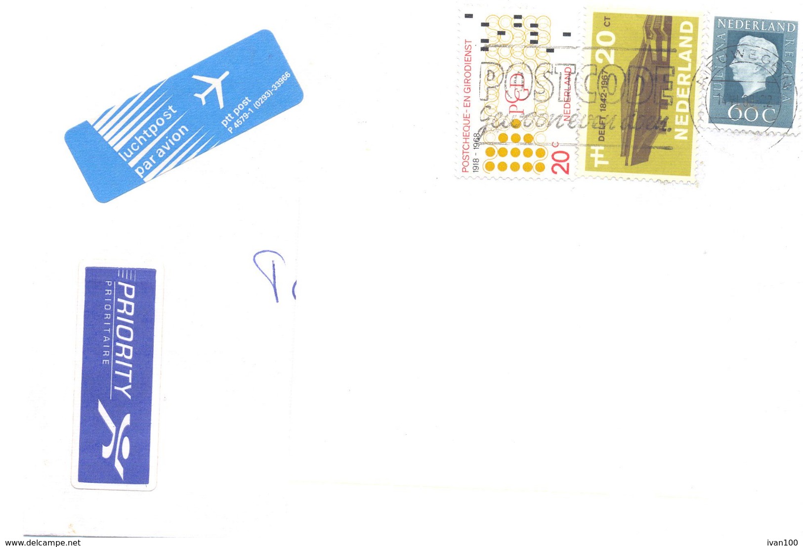 2000. Netherlands, The Letter Sent By Ordinary Post To Moldova - Covers & Documents