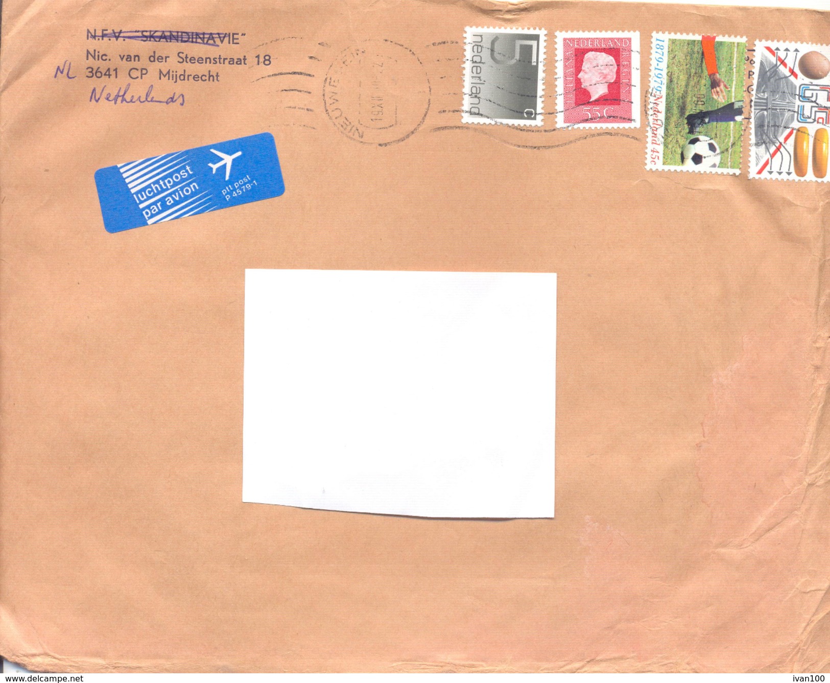 2000. Netherlands, The Letter Sent By Ordinary Post To Moldova - Brieven En Documenten