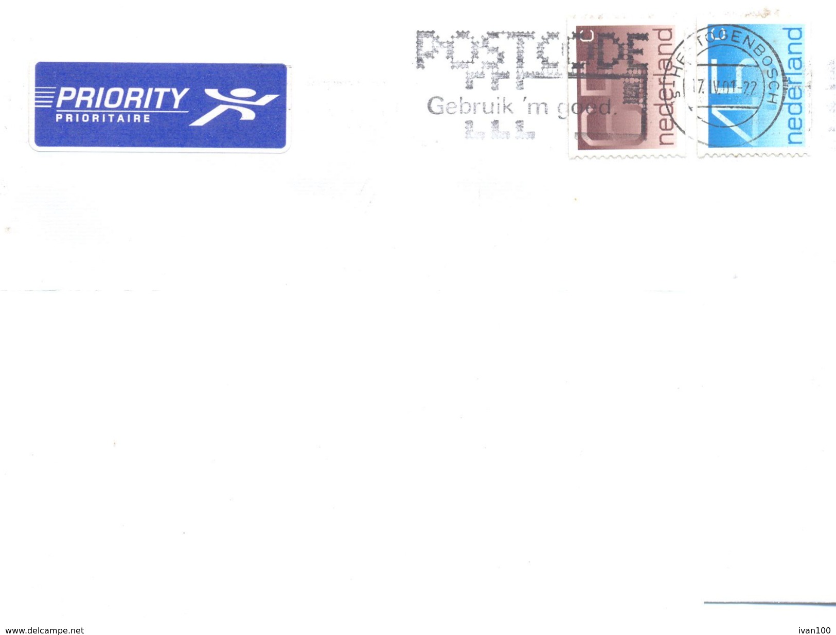 2001. Netherlands, The Letter Sent By Ordinary Post To Moldova - Covers & Documents
