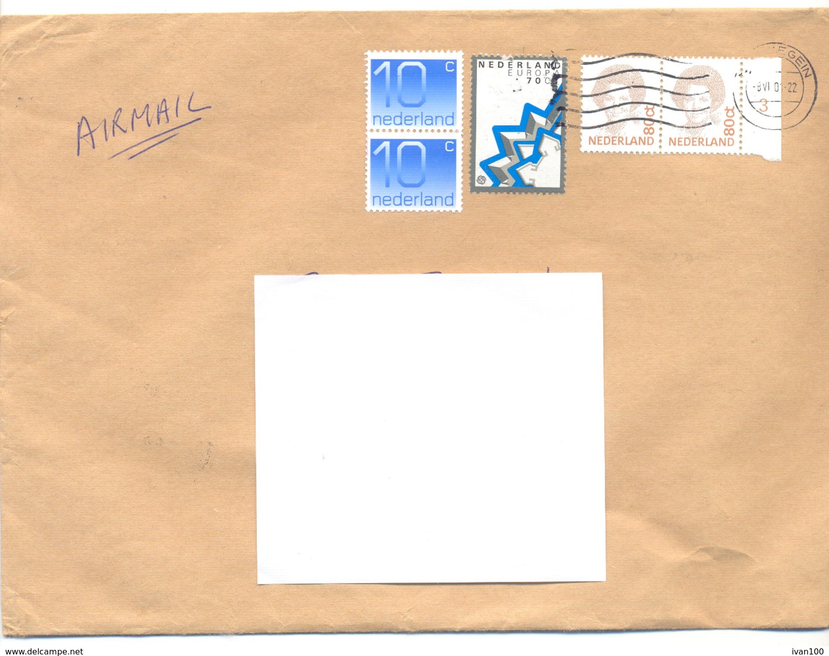 2001. Netherlands, The Letter Sent By Ordinary Post To Moldova - Covers & Documents