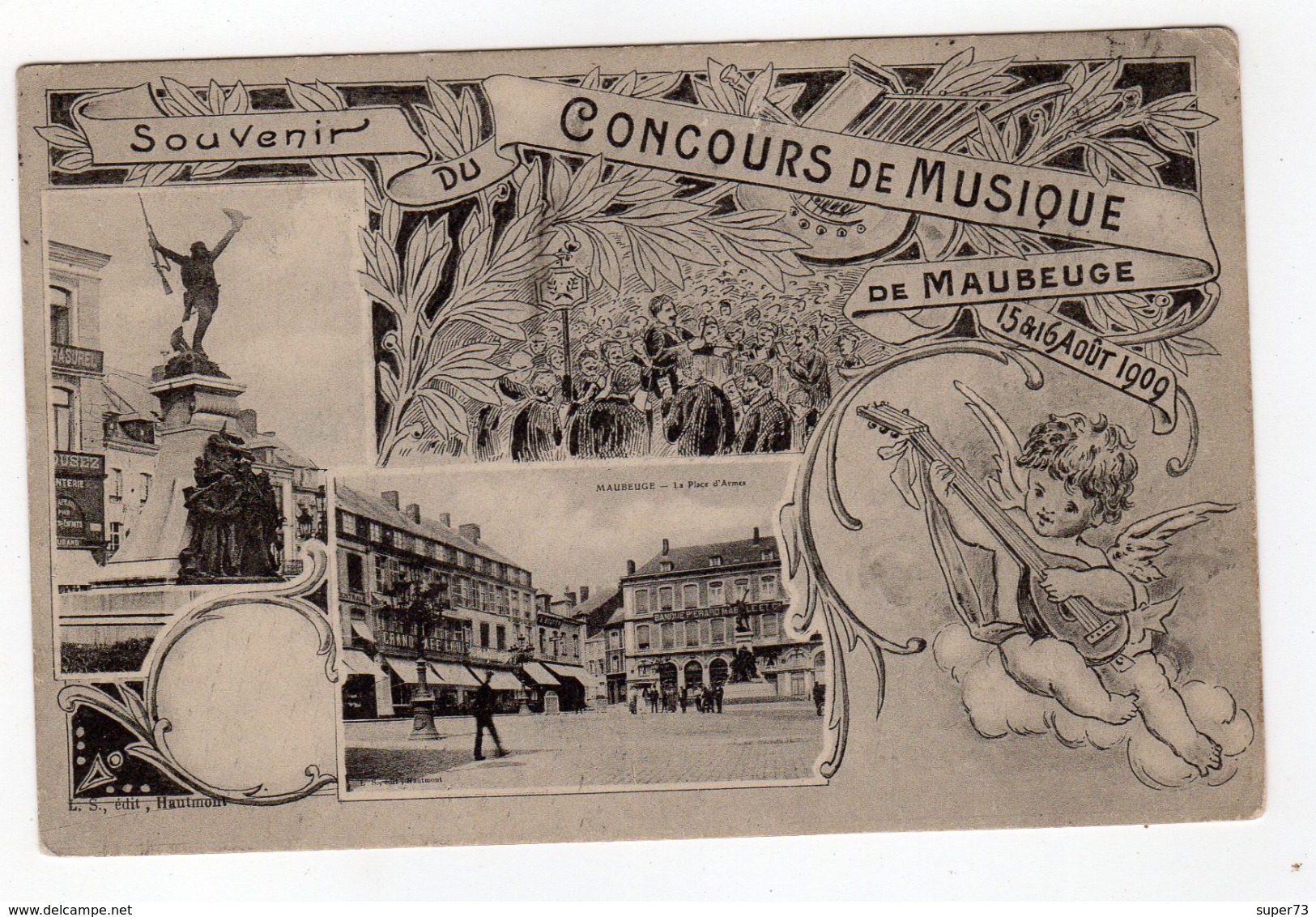 Souvenir Du Concours De Musique De Maubeuge 15 & 16 Août 1909 - 59 - - Maubeuge