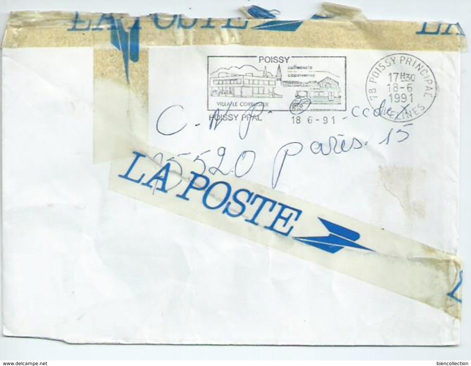 Courrier Accidenté Dans Les Services Postaux.Paris Chèque Postaux - Ramppost
