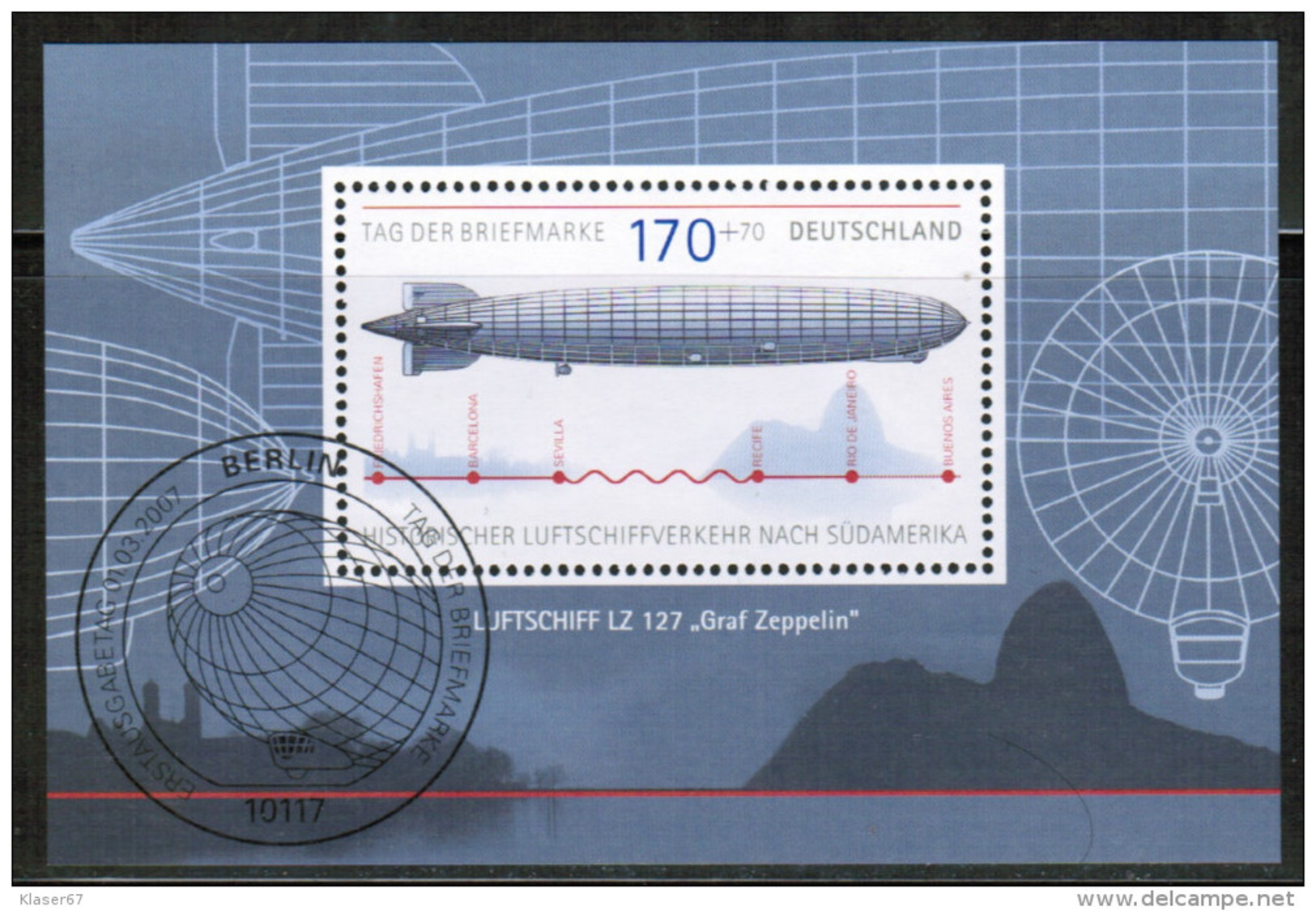 DE 2007 MI BL 69 ERSTTAGSTEMPEL - Other & Unclassified