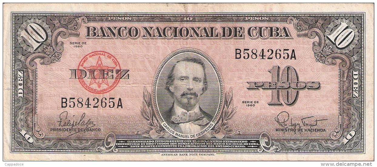 CUBA   10 Pesos   1960   P. 79b - Cuba