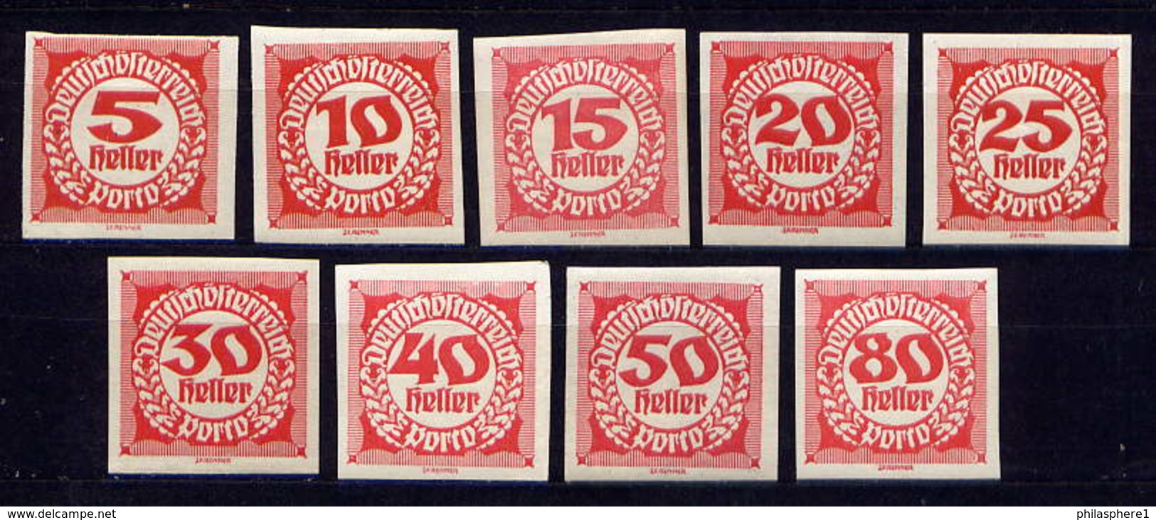 Österreich Porto Nr.93/101        *  Unused           (2261) - Portomarken