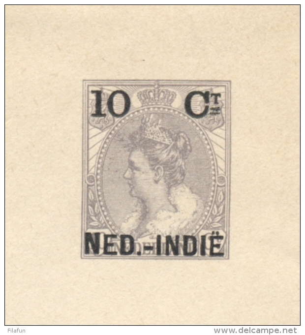 Nederlands Indië - 1903 - 10 Cent Opdruk Op 10 Cent Bontkraag, Envelop G18, Ongebruikt / Unused - Netherlands Indies