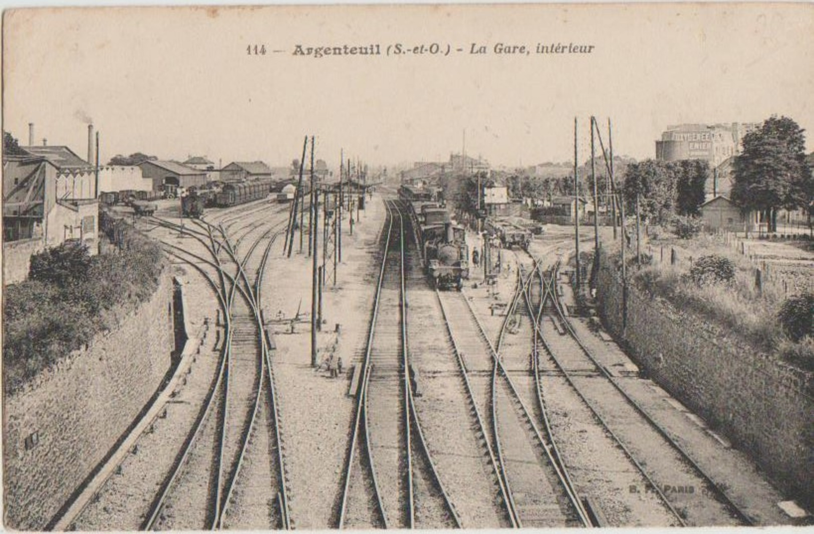 CPA 95 ARGENTEUIL La Gare Du Chemin De Fer Train Rails - Argenteuil
