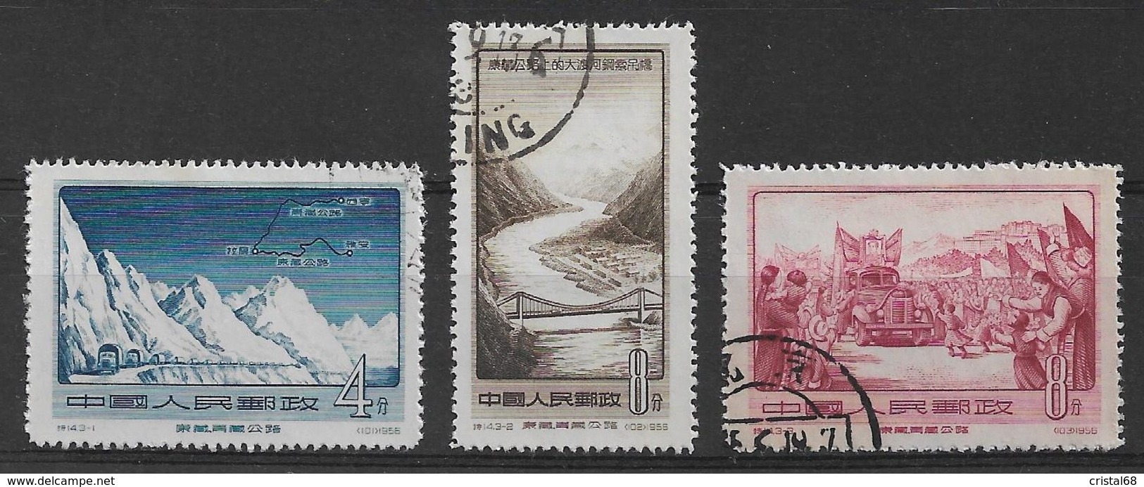 CHINE 1956 - Timbres N°1069 à N°1071 (3 Valeurs) - Oblitérés - Used Stamps