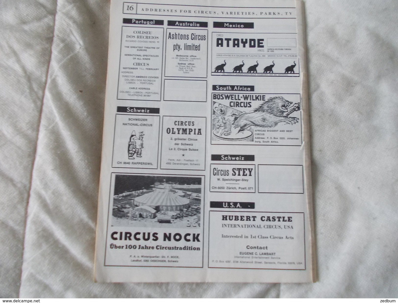 ECHO LTD Professional Circus And Variety Journal Independent International N° 388 June 1974 - Divertimento