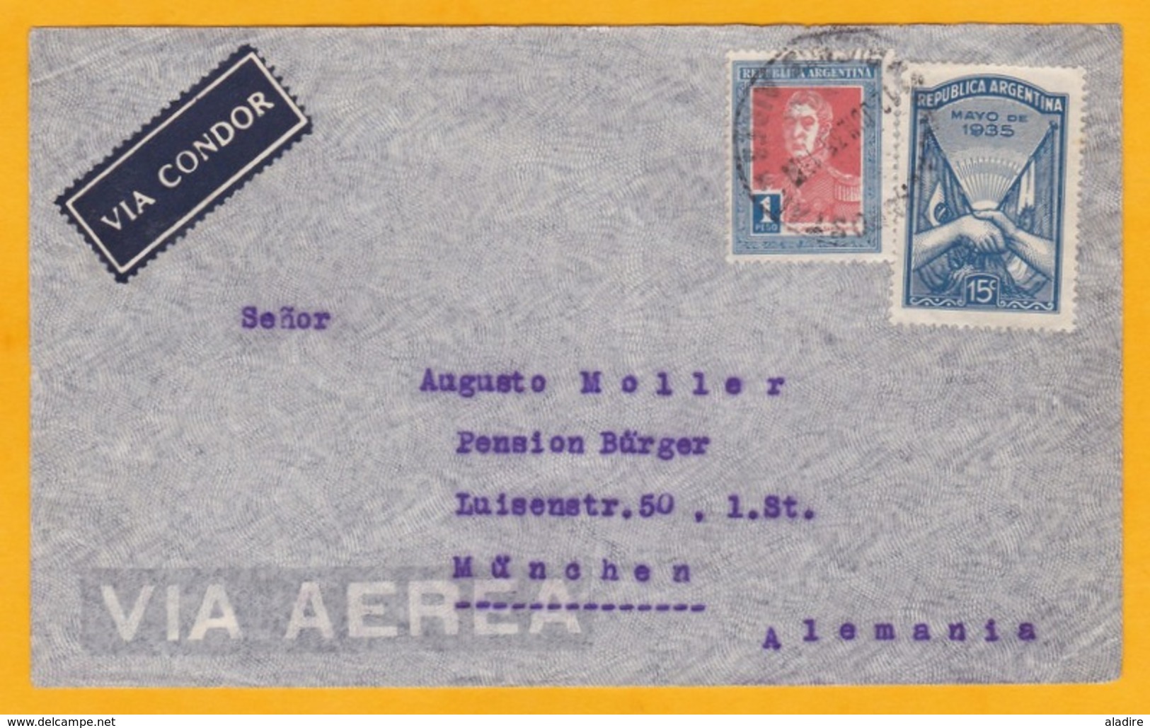 ARGENTINE PAR AVION - LOT De 4 Enveloppes De 1928 à 1935 - Ligne Mermoz, CGA Aéropostale, Air France, Condor - Collections, Lots & Series