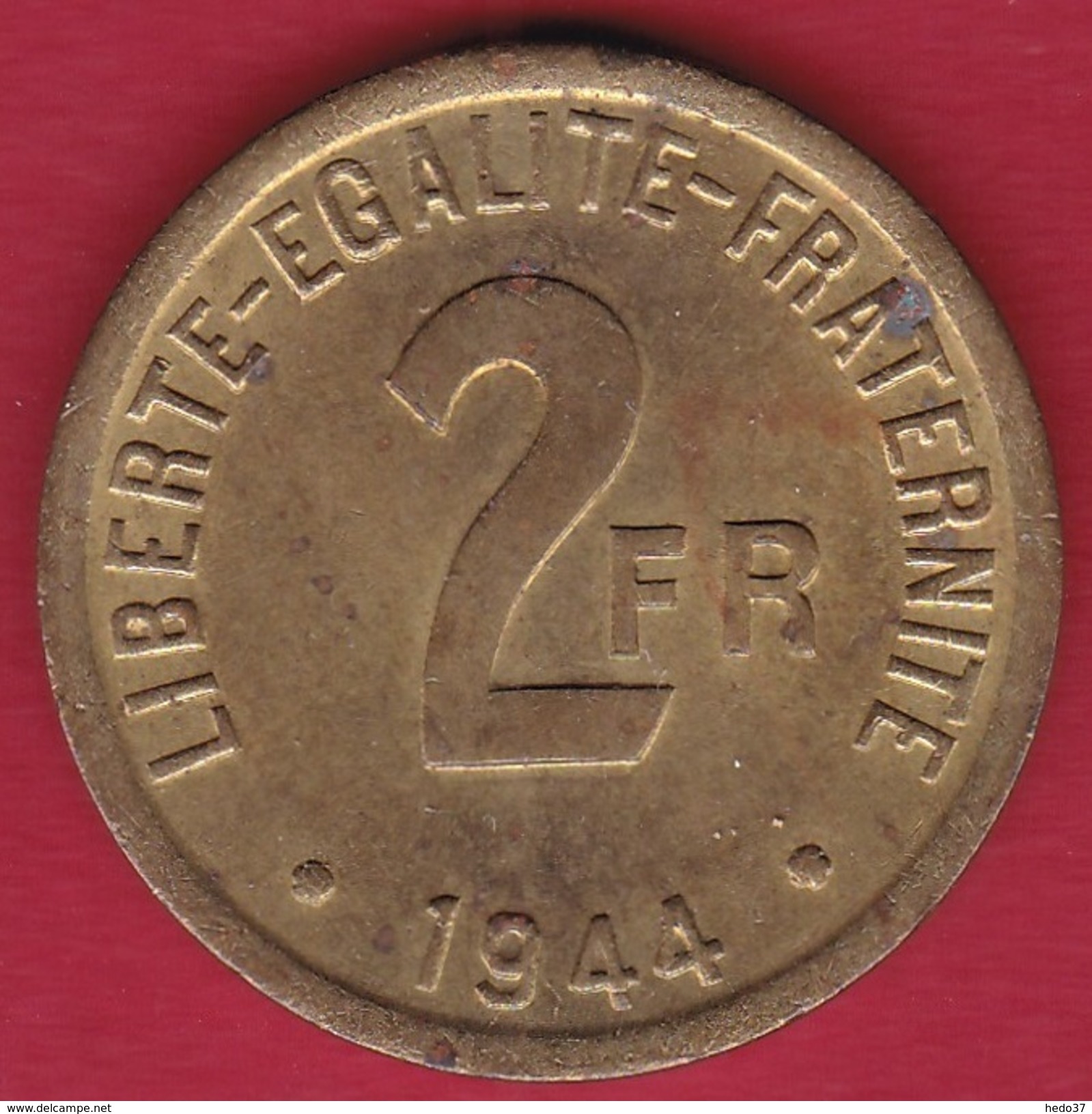 France 2 Francs France Libre - 1944 - TTB+ - 2 Francs