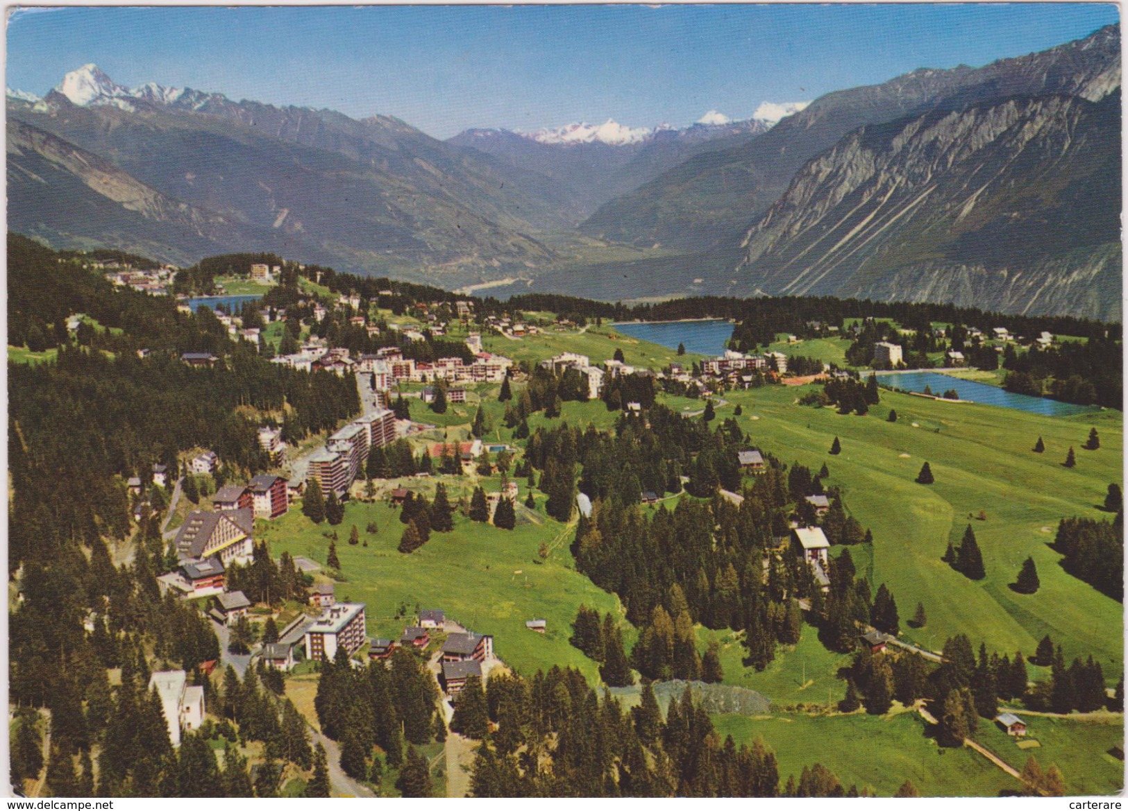 SUISSE,valais,CRANS SUR SIERRE,prés D´icogne,lens Montana,été,carte Photo Aerienne P ZAUGG,SOLEURE - Sierre