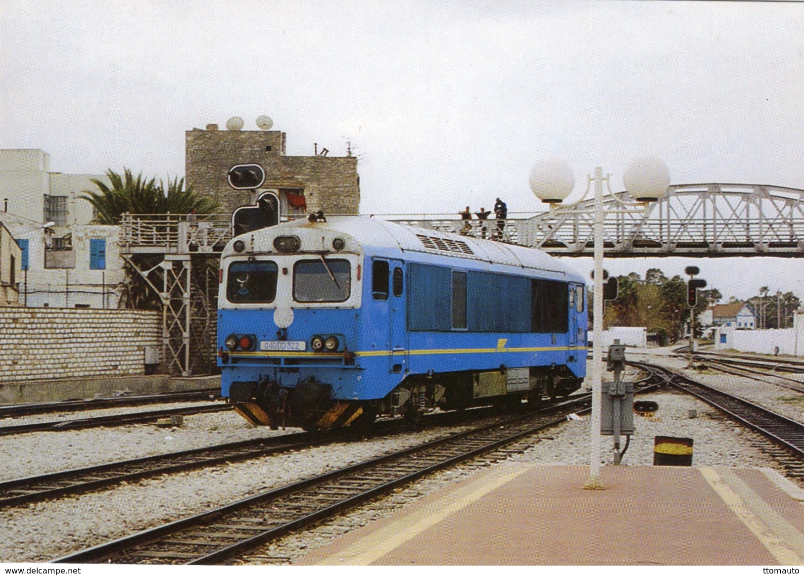 Diesel-Hydraulic  Locomotive  Of Tunisia National Railways (SNCFT)  In Tunis 2000    -  CPM - Eisenbahnen