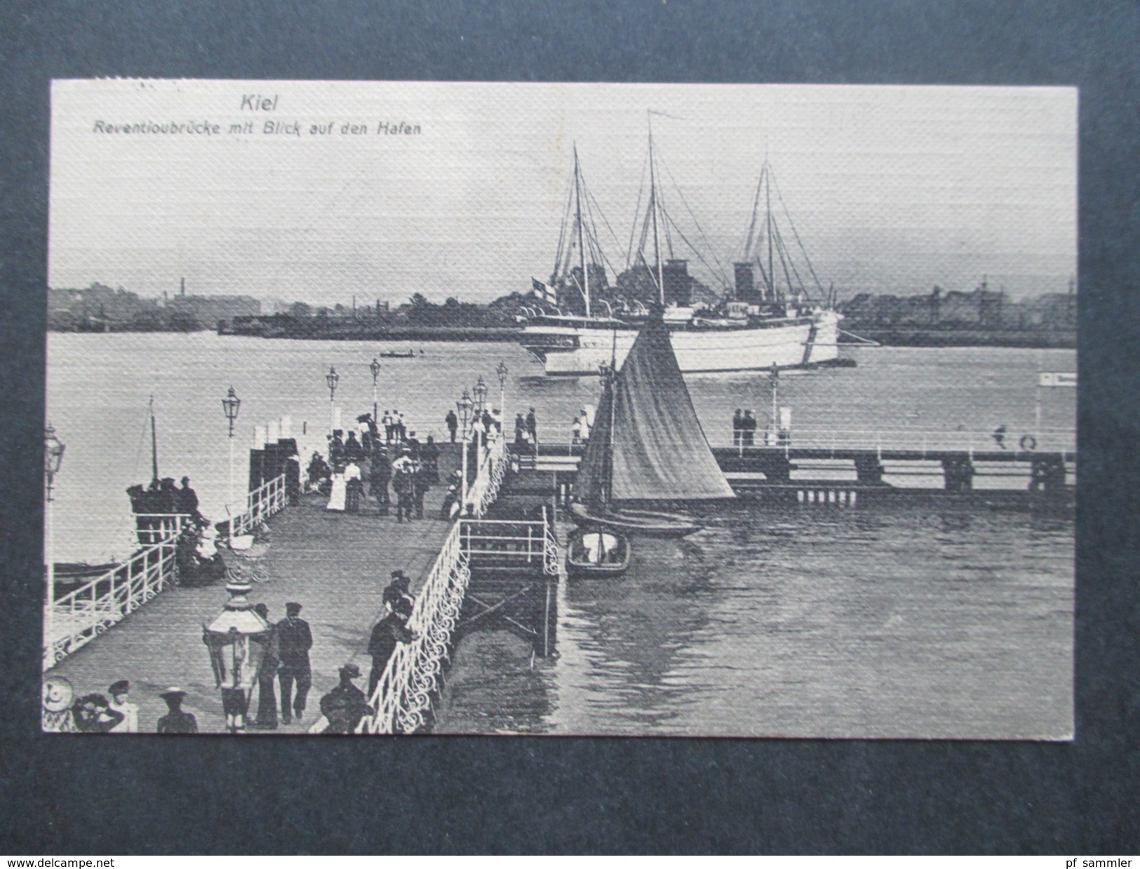 AK 1906 Kiel Reventloubrücke Mit Blick Auf Den Hafen. Großes Schiff / Dampfer. Verlag W. J. Kiel - Kiel