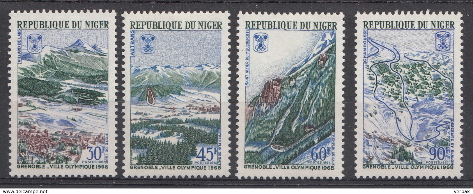 Niger 1967 Mi.nr.: 152-155 Olympia-Stadt Grenoble  Neuf Sans Charniere / MNH / Postfris - Niger (1960-...)