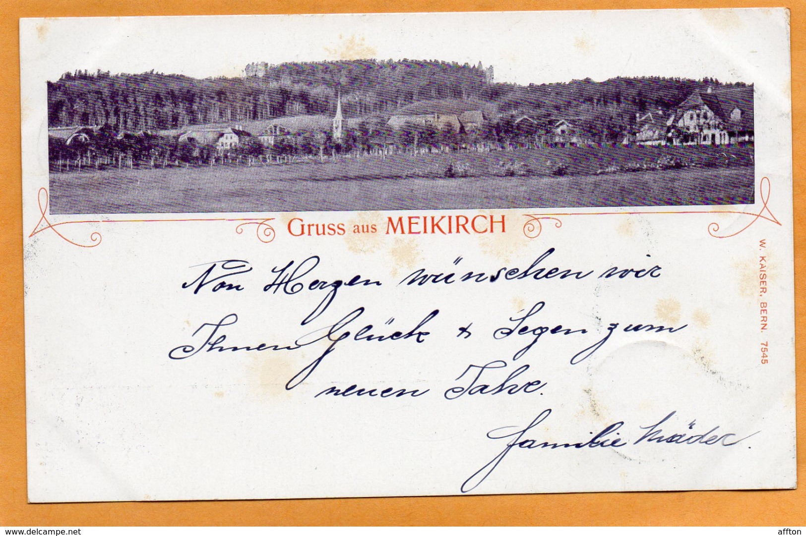 Gruss Aus Meikirch Switzerland 1900 Postcard Mailed - Other & Unclassified