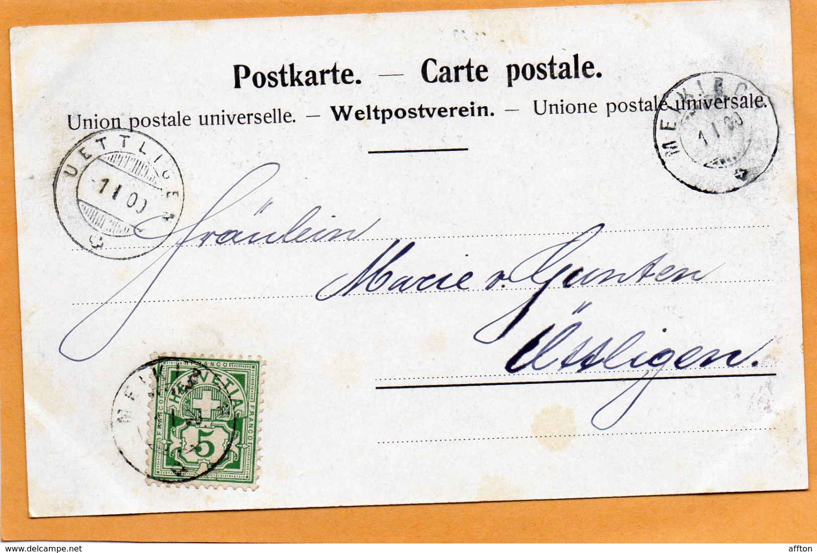 Gruss Aus Meikirch Switzerland 1900 Postcard Mailed - Autres & Non Classés