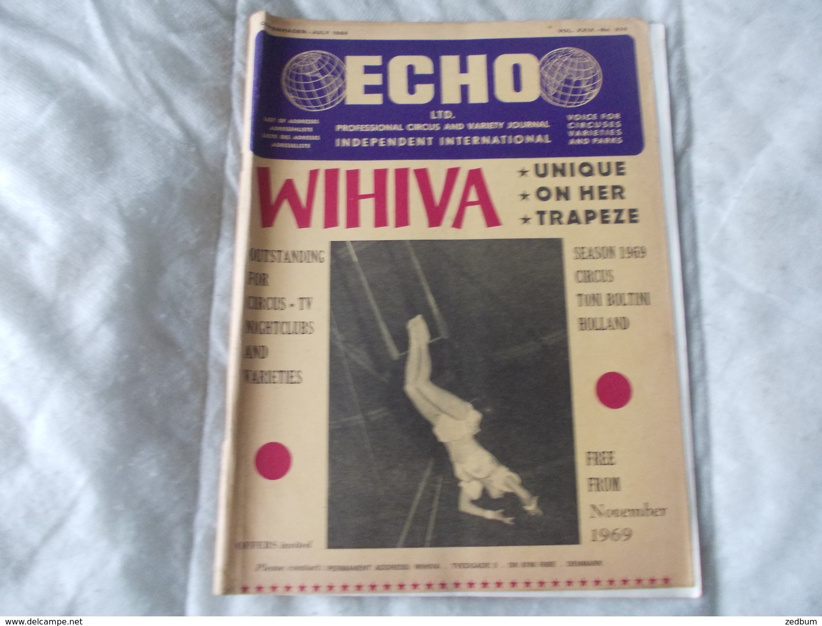 ECHO LTD Professional Circus And Variety Journal Independent International N° 329 July 1969 - Amusement