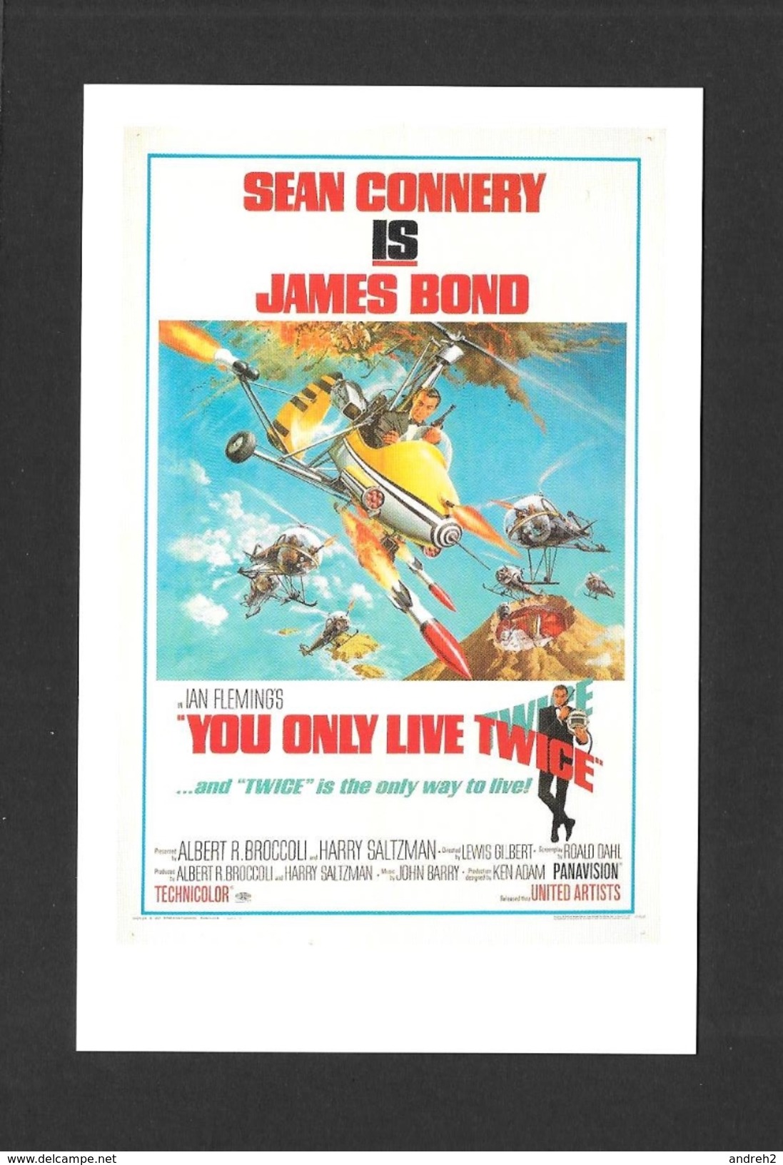 AFFICHES - POSTERS - CINÉMA - JAMES BOND AGENT 007 - US POSTER FOR YOU ONLY LIVE TWICE (1967) - Affiches Sur Carte