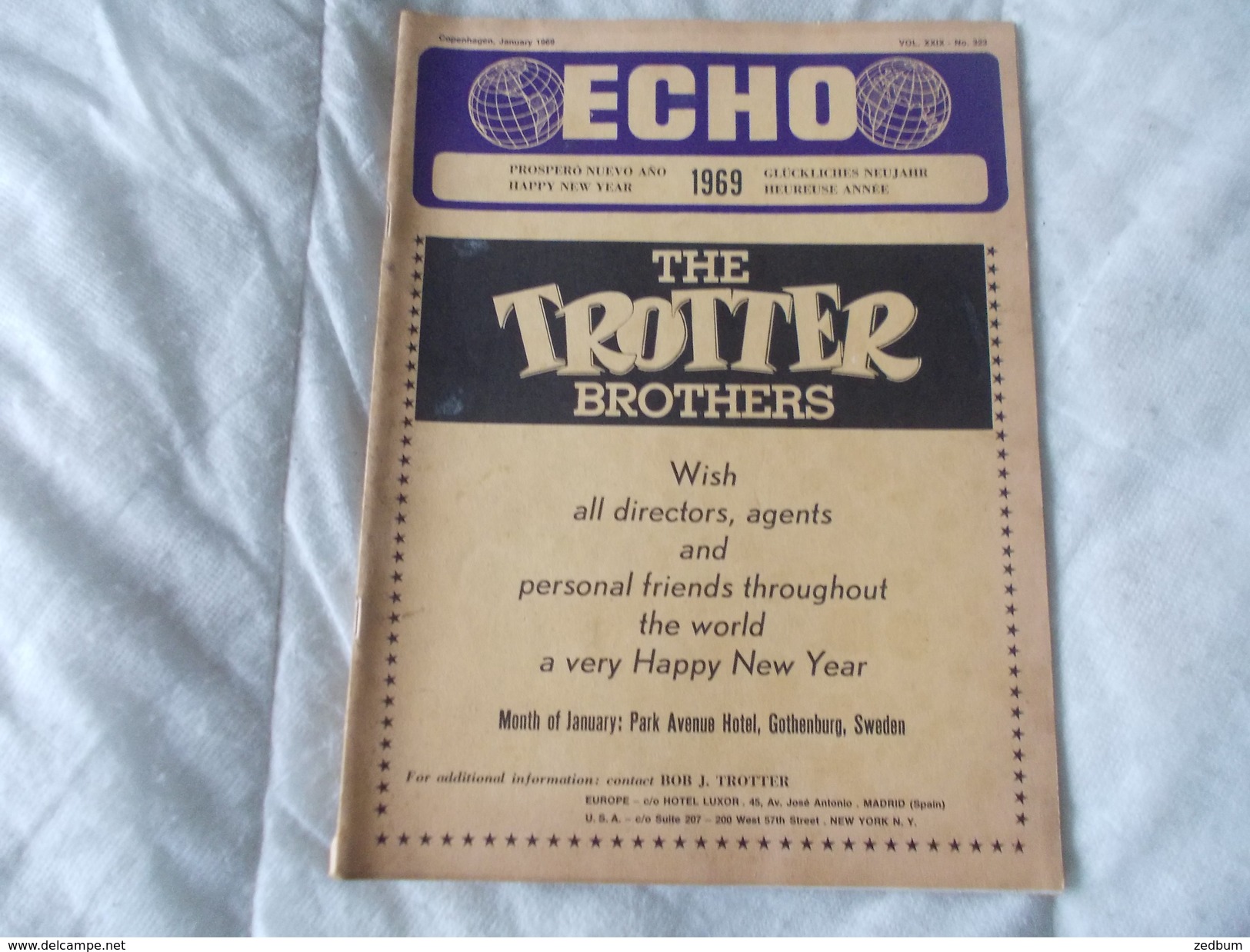 ECHO LTD Professional Circus And Variety Journal Independent International N° 323 January 1969 - Unterhaltung