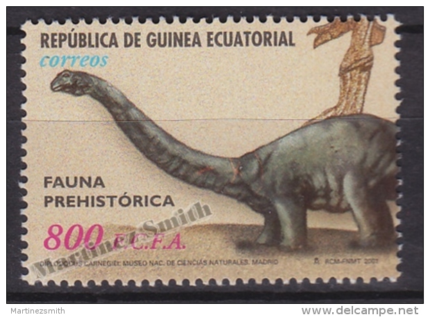 Equatorial Guinea -  Guinea Ecuatorial - Guinée Équatoriale 2002 Edifil 287, Prehistoric Fauna - MNH - Guinea Ecuatorial