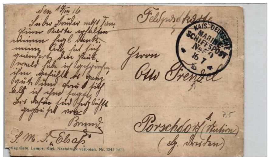 See-Schiffspost .....nette Alte Karte   (k4567  )  Siehe Bild - Storia Postale