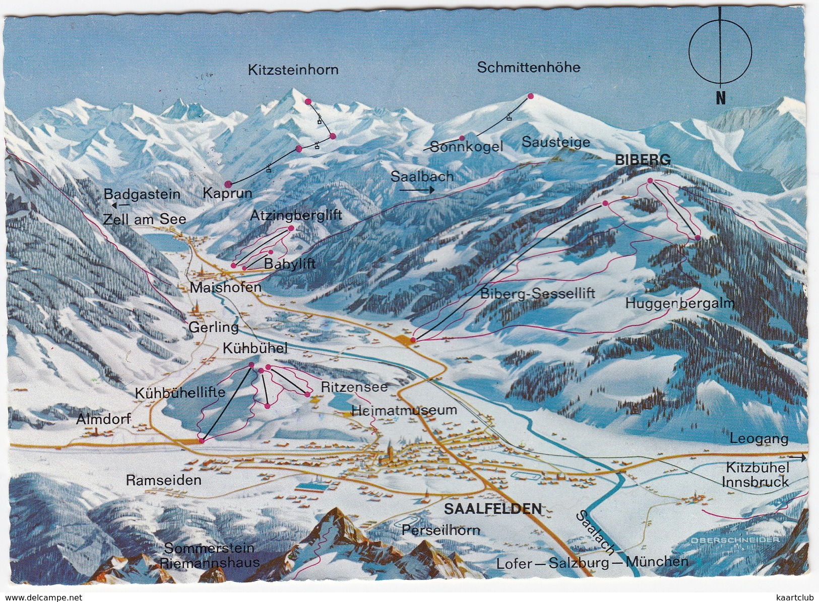 Wintersportgebiet Saalfelden - Zell Am See - Kaprun - Kitzsteinhorn - Salzburger  Land - Österreich/Austria - Saalfelden