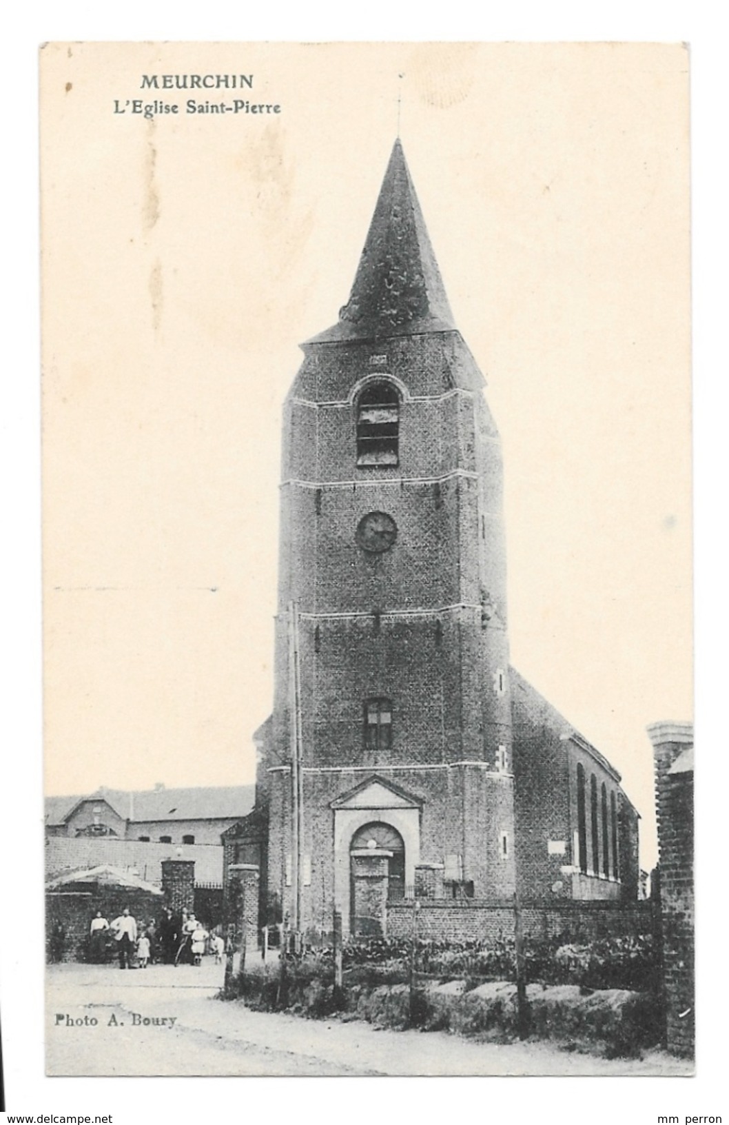 (13613-59) Meurchin - L' Eglise Saint Pierre - Animée - Autres & Non Classés