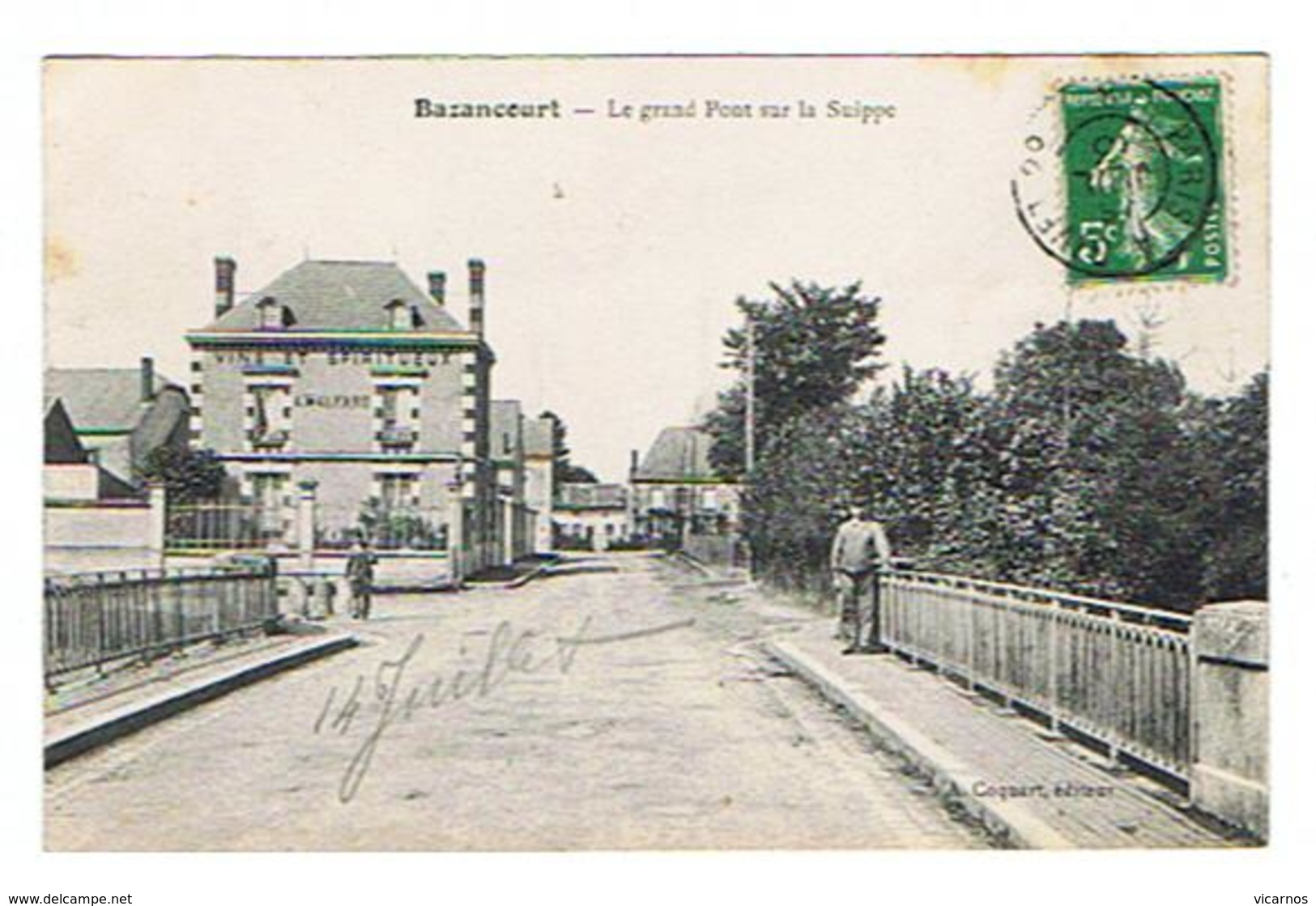 CPA 51 BAZANCOURT Le Grand Pont Sur La Suippe - Bazancourt