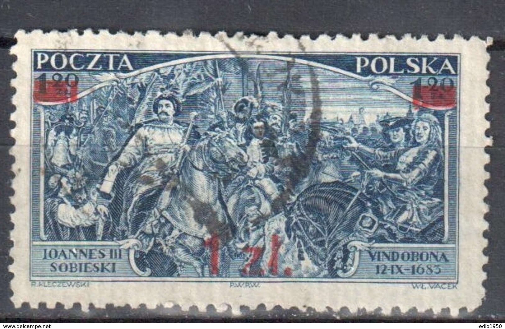 Poland 1934 Sobieski - Overprinted - Mi. 293 - Used - Used Stamps