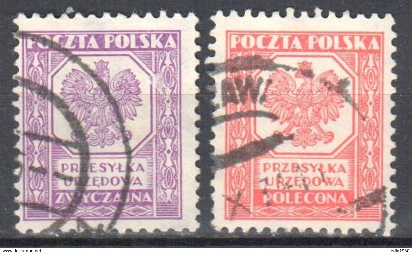 Poland 1933 Official Stamps - Mi.17-18 - Used - Oficiales