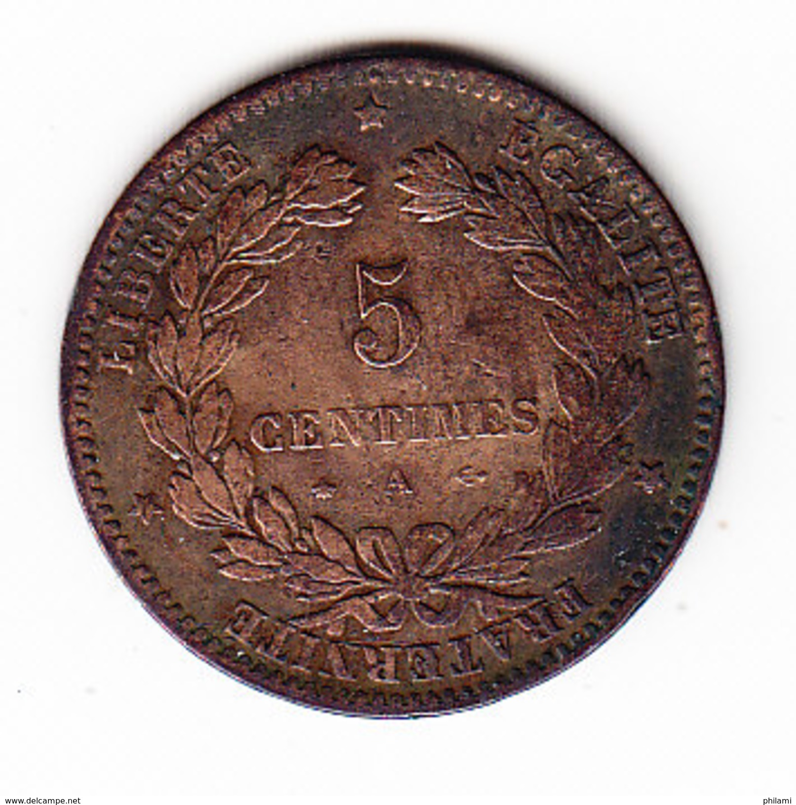 FRANCE KM 821.1, 1872 A, 5 Cts. (5BP22) - Autres & Non Classés