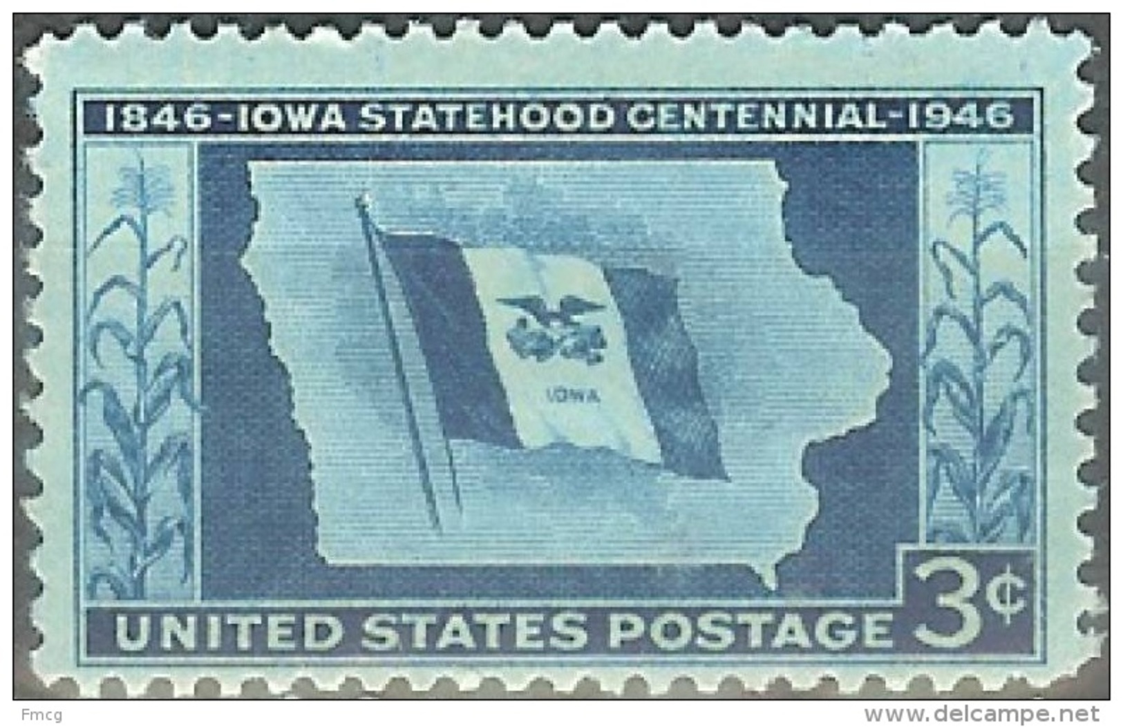 1946 3 Cents Iowa, Mint Never Hinged - Unused Stamps