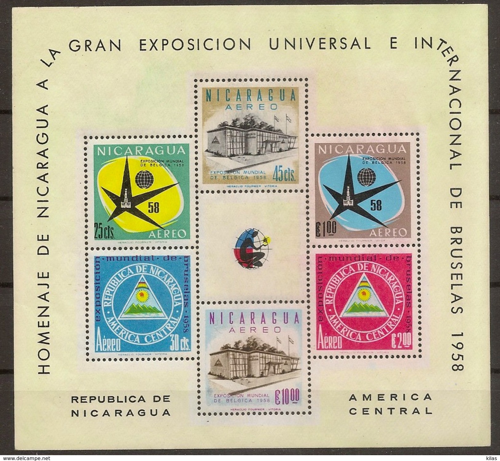 NICARAGUA 1958, Expo Brussels - 1958 – Bruselas (Bélgica)