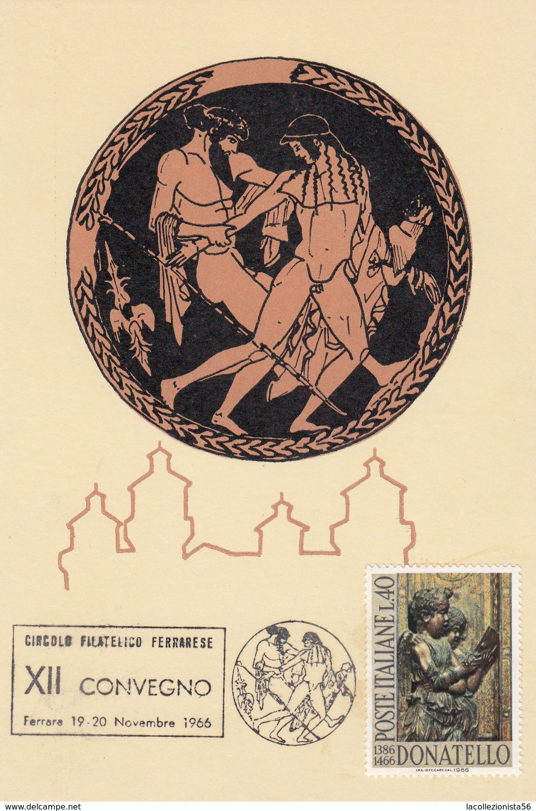 8460-XII° CONVEGNO FILATELICO - FERRARA 19-20 NOVEMBRE 1966-FG - Manifestazioni