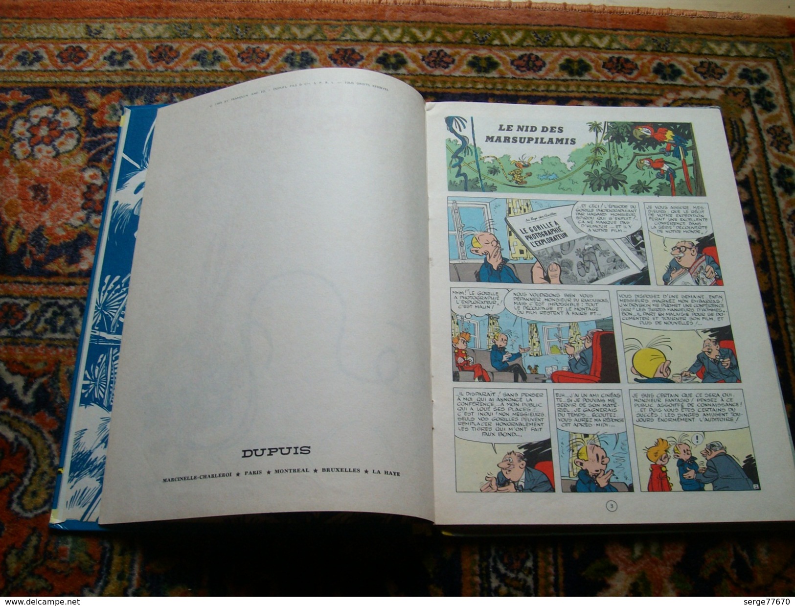 Spirou et Fantasio Franquin Le nid des Marsupilamis Marsupilami édition 1964 Dupuis