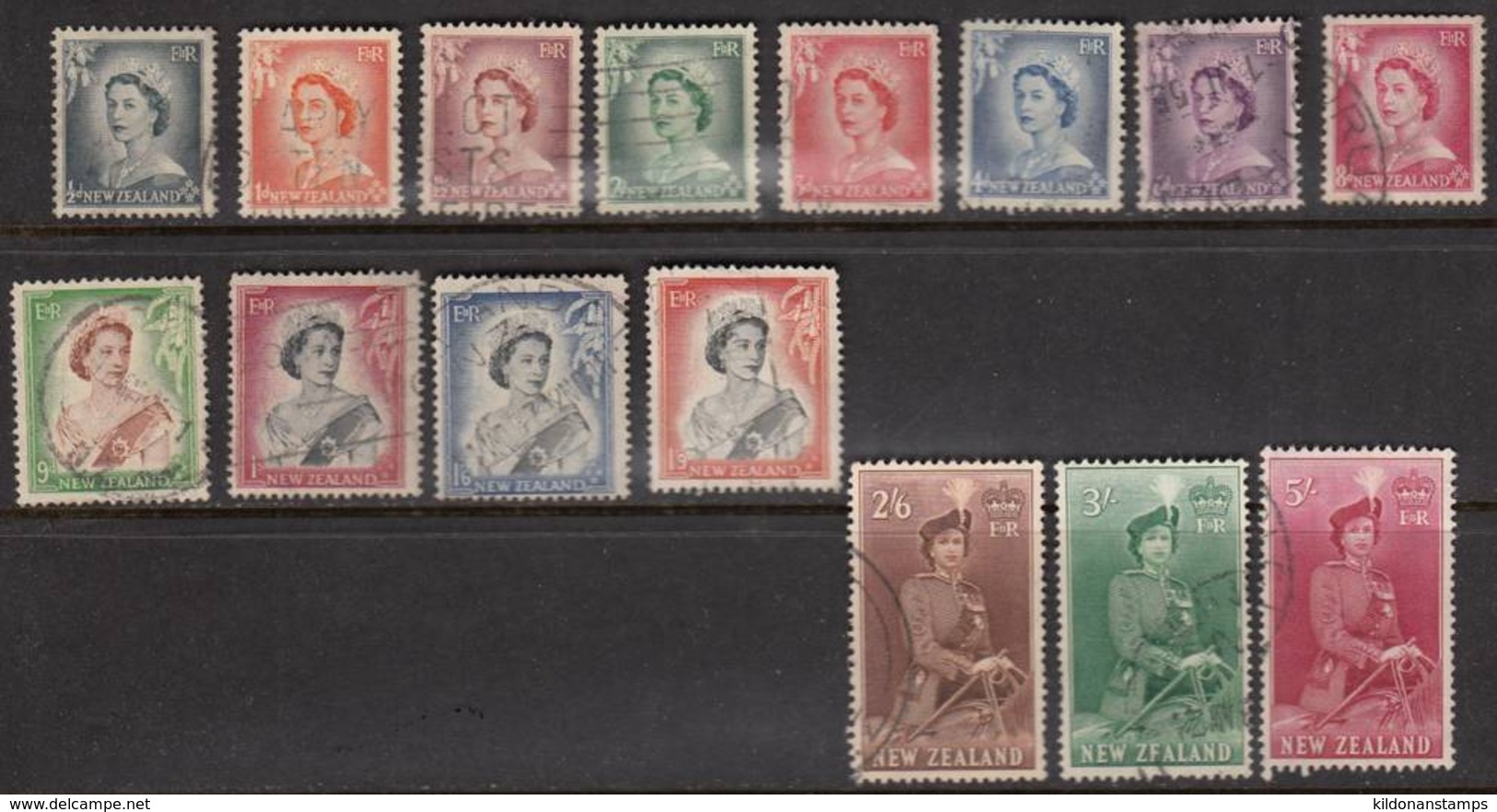 New Zealand 1953-57 Cancelled, Sc# 288-300, Need 301, SG 721-735, Mi 333-347 - Used Stamps